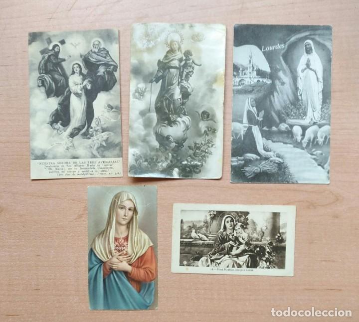 Postales: EV 19 Lote 5 antiguas estampas distintas advocaciones Virgen (ver fotograf&iacute;as)