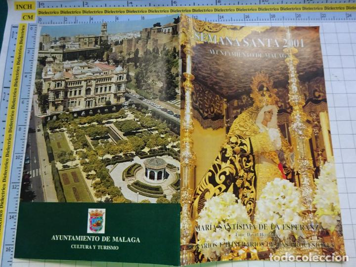 Cartes Postales: PROGRAMA SEMANA SANTA. HORARIOS ITINERARIOS PROCESIONES M&Aacute;LAGA A&Ntilde;O 2001. MAR&Iacute;A STMA ESPERANZA 321
