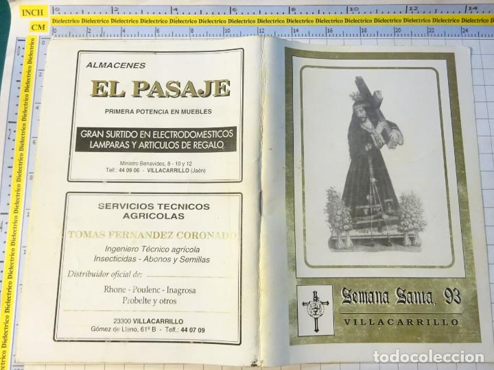 Postales: PROGRAMA SEMANA SANTA DE VILLACARRILLO JAEN HORARIOS ITINERARIOS PROCESIONES. A&Ntilde;O 1993 383