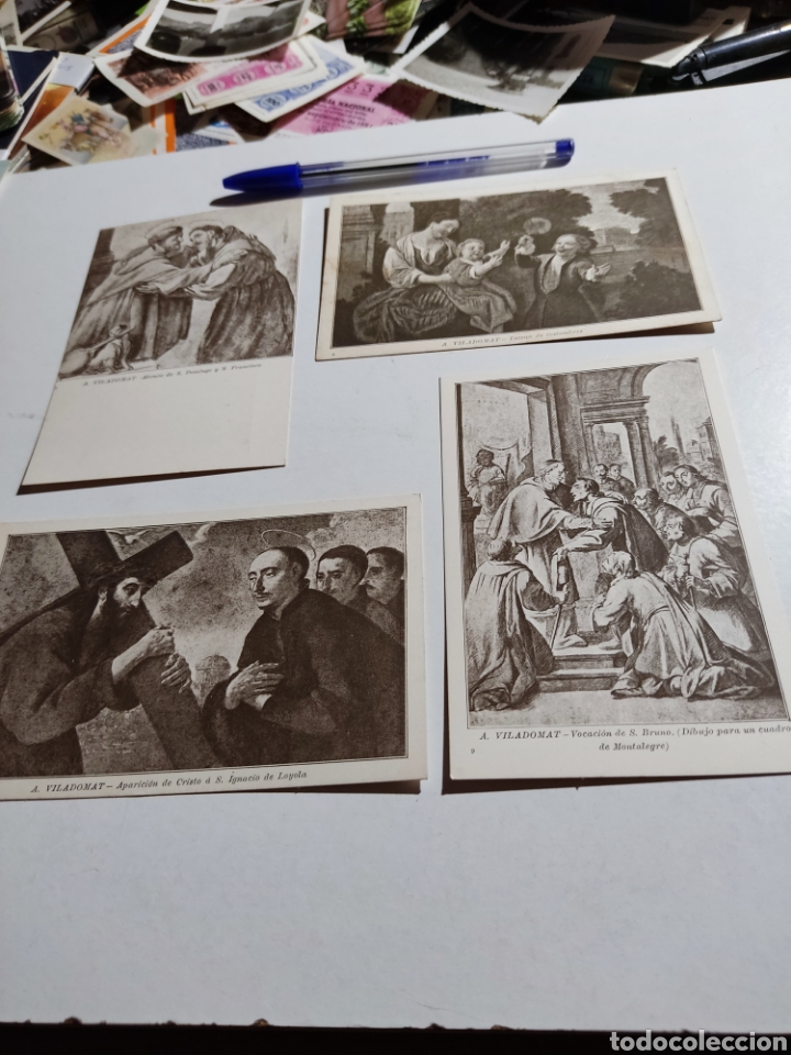 Postais: 4 Postales pintura A.Viladomat religiosas