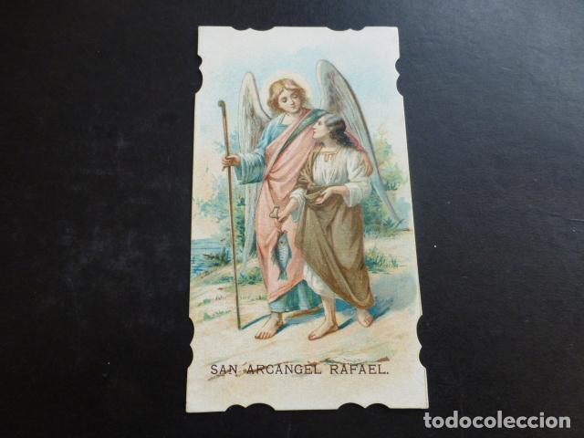 Cartoline: SAN RAFAEL ARCANGEL ANTIGUA ESTAMPA CROMOLITOGRAFICA