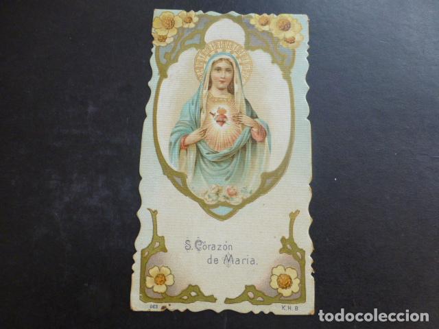 Cartoline: SAGRADO CORAZON DE MARIA ANTIGUA ESTAMPA CROMOLITOGRAFICA