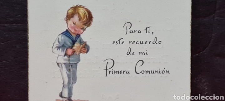 Postales: Precioso Recordatorio de Comuni&oacute;n. - Foto 2