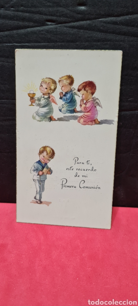 Postales: Precioso Recordatorio de Comuni&oacute;n. - Foto 3