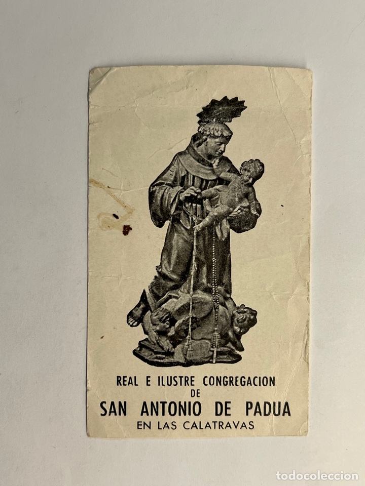 Postales: REAL E ILUSTRE CONGREGACION DE SAN ANTONIO DE PADUA EN LAS CALATRAVAS (h.1930?)