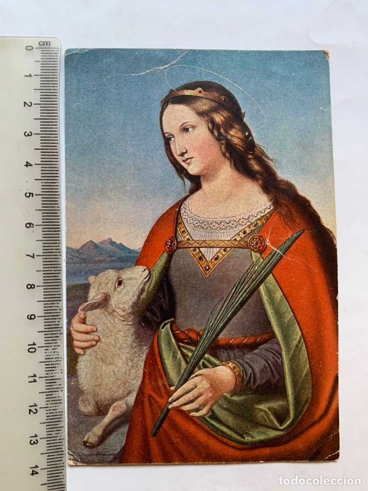 Postcards: POSTAL. SANTA IN&Eacute;S, VIRGEN Y M&Aacute;RTIR.