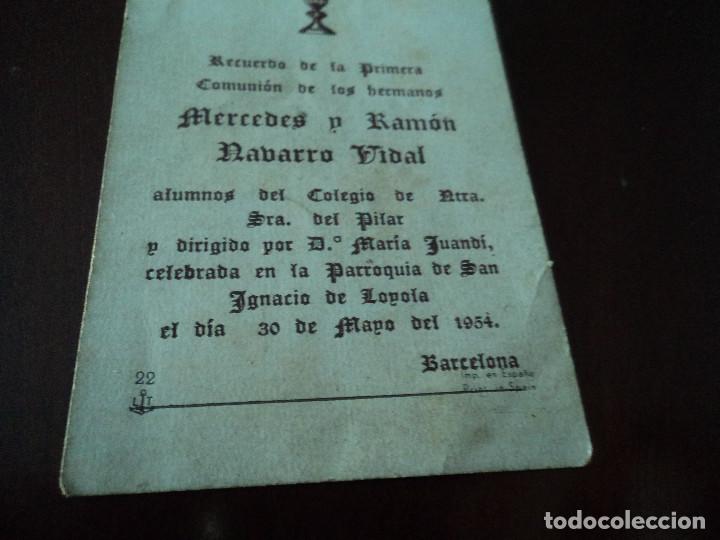 Postales: recordatorio de comunion en barcelona 1954 - Foto 2