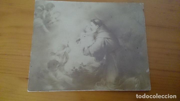 Postales: ANTIGUA ESTAMPA ITALIANA DE SAN ANTONIO DE PADUA - ESCRITA EN ITALIANO A&Ntilde;O 1894
