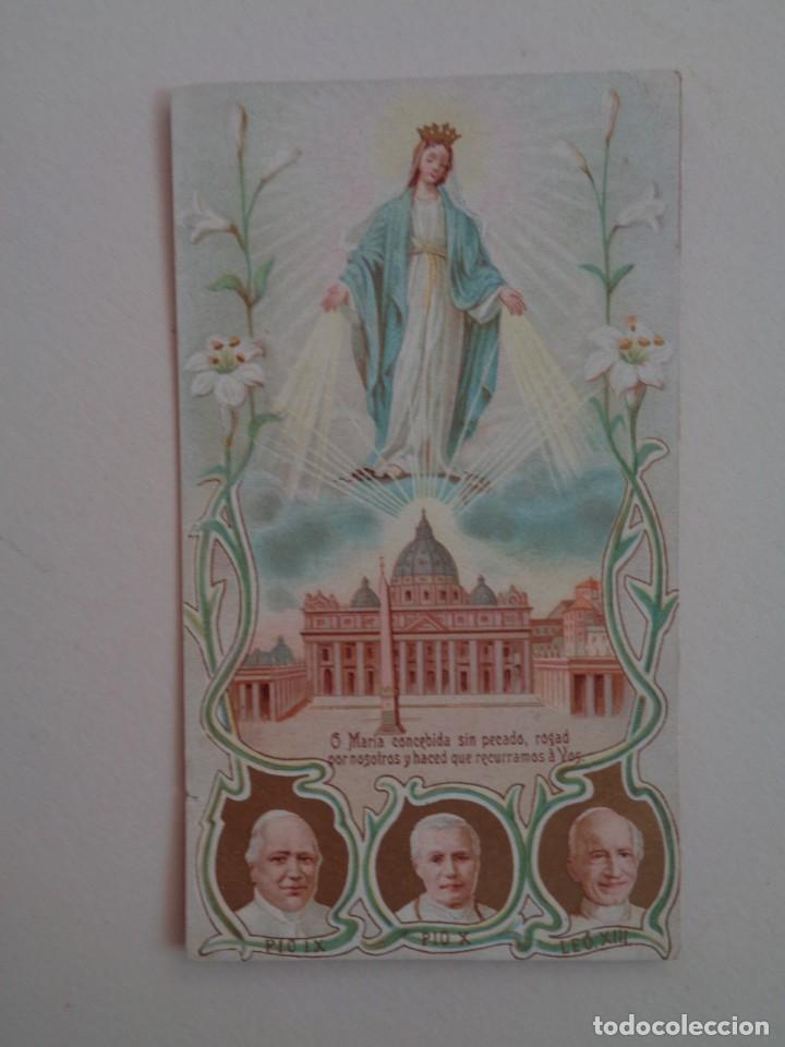 Postales: ESTAMPA QUINCUAGESIMO ANIVERSARIO DOGMA INMACULADA CONCEPCION, PAPAS PIO IX Y X , ETC. HABANA 1904