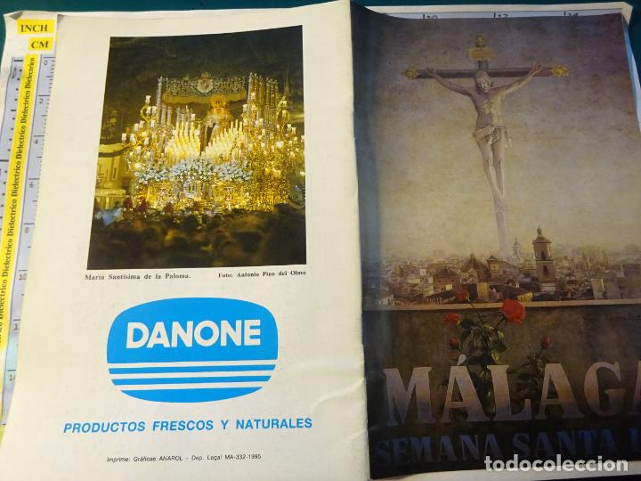 Postcards: PROGRAMA SEMANA SANTA HORARIOS ITINERARIOS PROCESIONES M&Aacute;LAGA A&Ntilde;O 1995 DANONE. B88