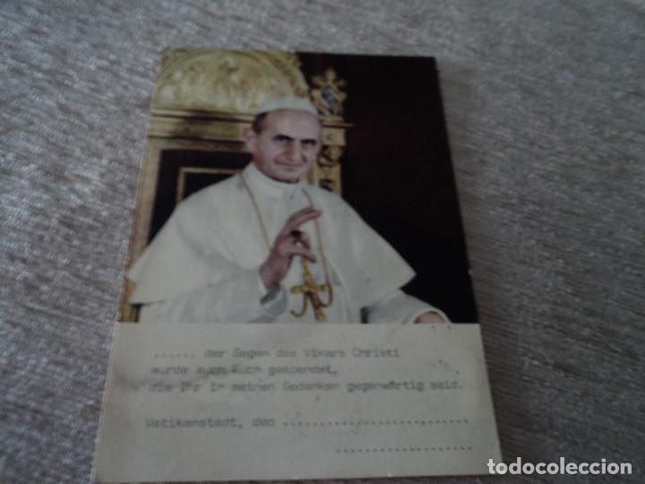 Postales: PAULUS PP VI, LA BENDICION DEL VICARIO DE CRISTO PARA LOS QUE ESTEN EN MI MENTE, CIRC. 1968