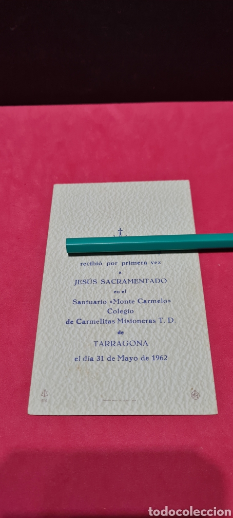 Postales: Precioso Recordatorio de Comuni&oacute;n. - Foto 3