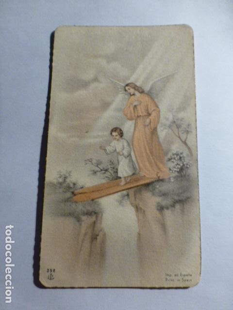 Cartoline: ANGEL DE LA GUARDA ANTIGUA ESTAMPA