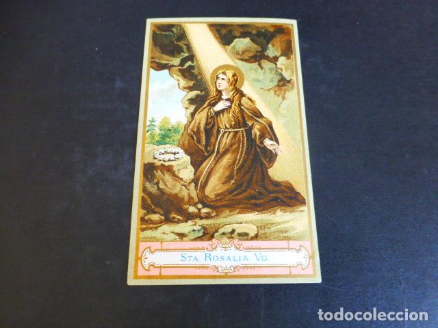 Postales: SANTA ROSALIA ANTIGUA ESTAMPA CROMOLITOGRAFICA