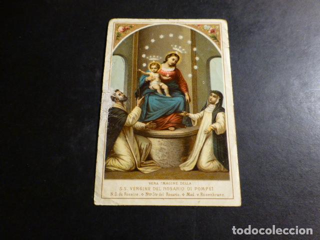 Postales: NUESTRA SE&Ntilde;ORA DEL ROSARIO ANTIGUA ESTAMPA CROMOLITOGRAFICA