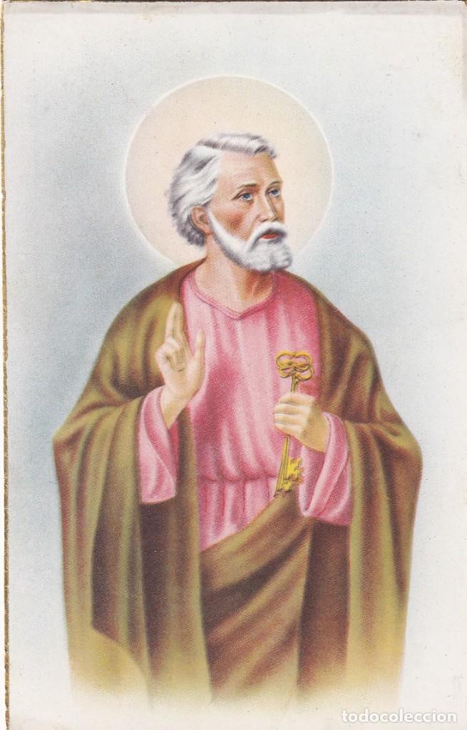 Cartoline: San Pedro Ap&oacute;stol - Antigua postal devocional con bordes dorados / S. Pietro Apostolo - GM 741