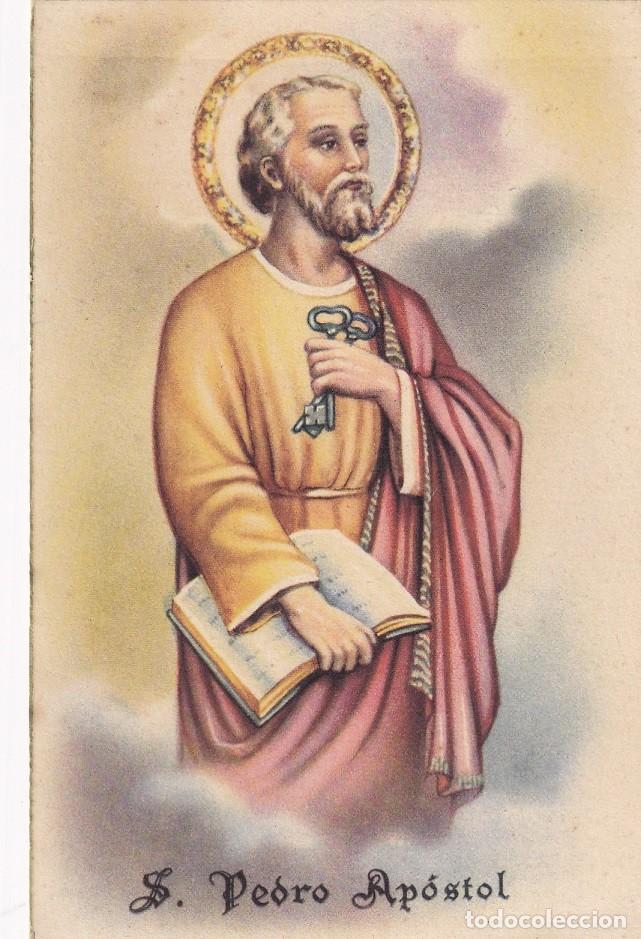 Cartoline: San Pedro Ap&oacute;stol - Antigua postal devocional con bordes dorados / San Pedro Ap&oacute;stol - 62