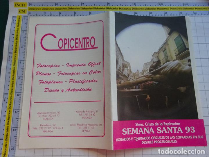 Postcards: PROGRAMA SEMANA SANTA HORARIOS ITINERARIOS PROCESIONES M&Aacute;LAGA A&Ntilde;O 1993 CRISTO EXPIRACI&Oacute;N 703