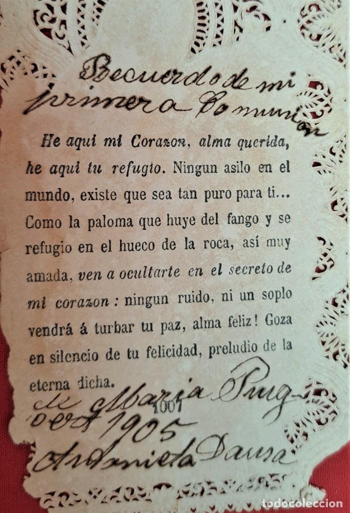 Postales: 2 Estampas religiosas a&ntilde;o 1905 - Foto 4