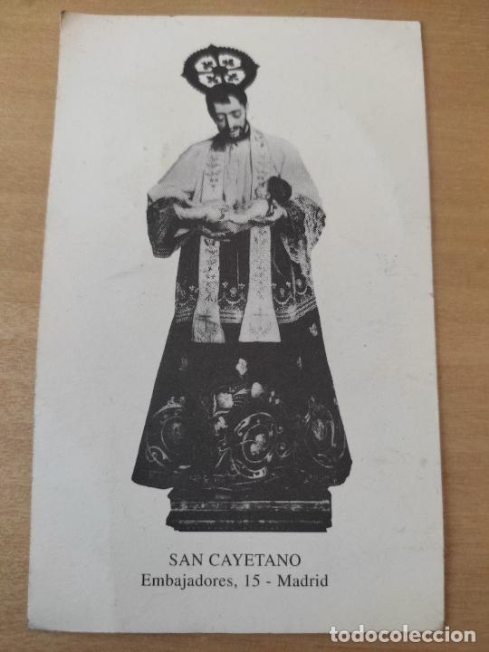 Postales: SAN CAYETANO CALLE EMBAJADORES 15 ESTAMPITA ANTIGUA DORSO NOVENA 12 X 7,5 CM