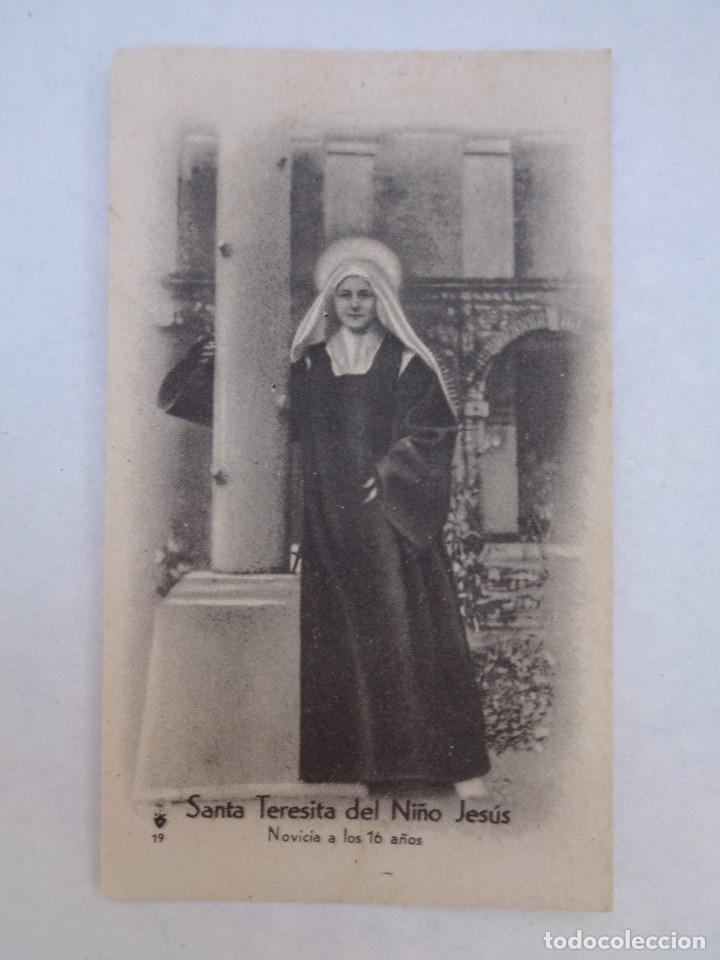 Postales: ESTAMPA DE SANTA TERESITA DEL NI&Ntilde;O JESUS, RECUERDO DIA VOCACIONES CARMELITANAS. 1946