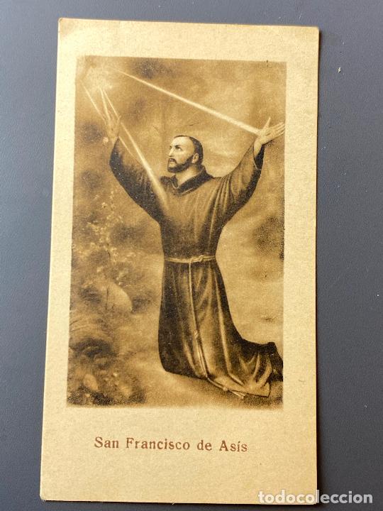Postales: ESTAMPA RELIGIOSA-PLASTIFICADA-BENDICI&Oacute;N DE SAN FRANCISCO DE AS&Iacute;S-ORACI&Oacute;N AL DORS