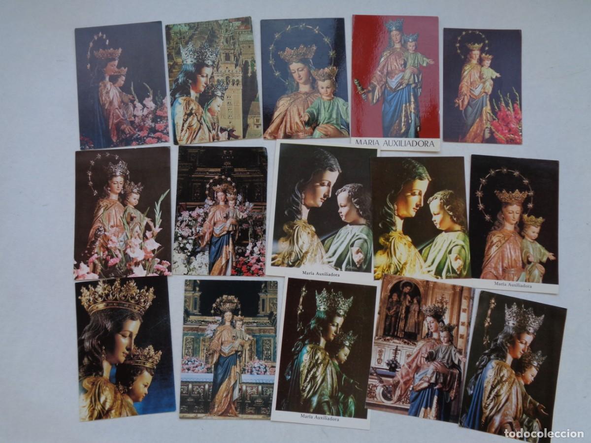 Postales: LOTE DE 15 ESTAMPAS DE MARIA AUXILIADORA