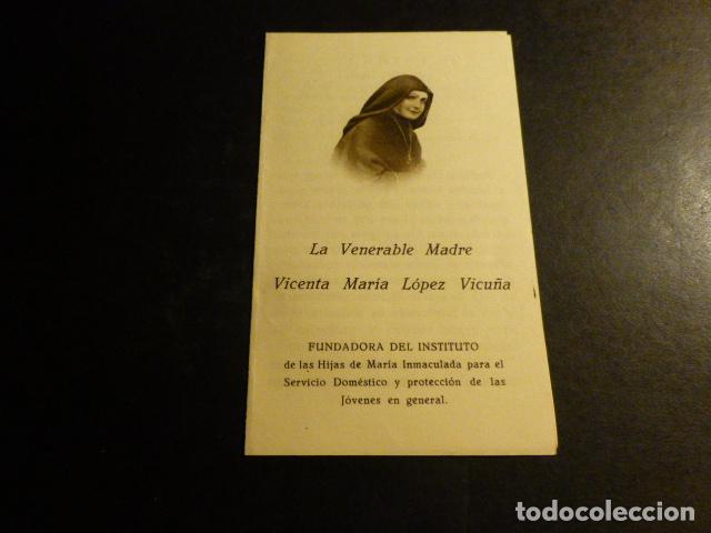 Postkarten: VENERABLE MADRE VICENTA MARIA LOPEZ VICU&Ntilde;A ANTIGUA ESTAMPA