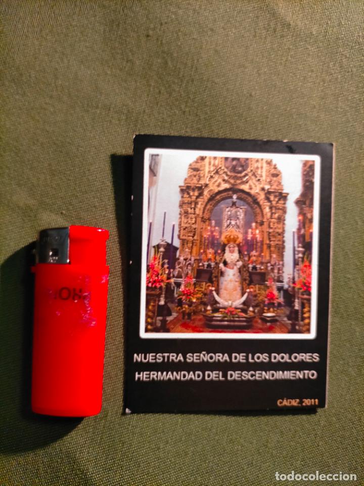 Cartoline: ESTAMPA RELIGIOS DE LA SEMANA SANTA COFRADIA DEL DESCENDIMIENTO CADIZ VIRGEN O CRISTO COFRADIA