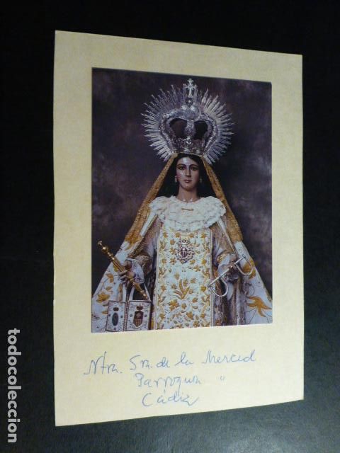 Postales: CADIZ NUESTRA SE&Ntilde;ORA DE LA MERCED ESTAMPA