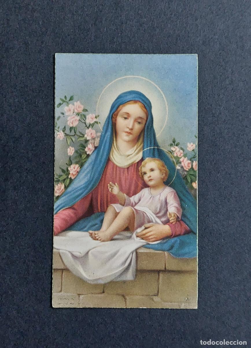 Postales: ESTAMPA - VIRGEN MAR&Iacute;A CON NI&Ntilde;O JES&Uacute;S - L.T. 1509 - 1958