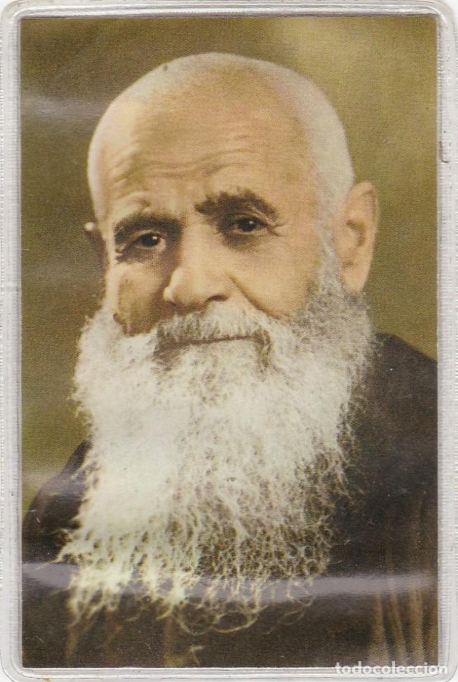 Postales: Fray Leopoldo de Alpandeire - Triduo-Novena - Estampa con Reliquia - Plastificada - 84x54mm