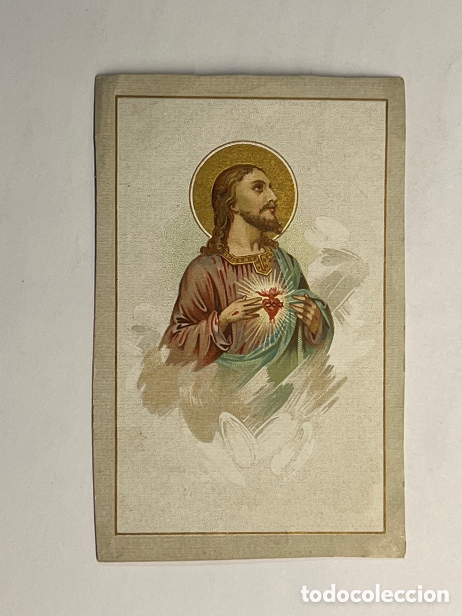 Postales: CROMOLITOGRAFIA. Sagrado Corazon de Jes&uacute;s.. (h.1920?) Med&iacute;das: 7 x 11 cm.,