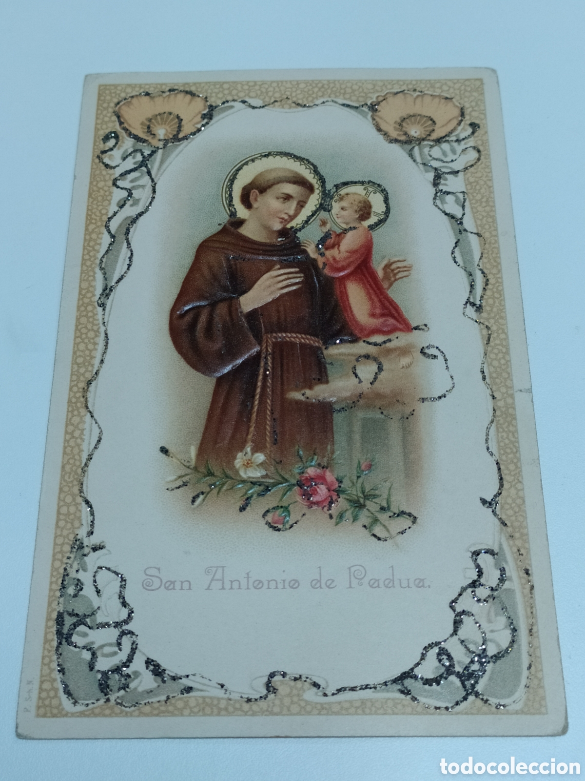 Postales: TARJETA POSTAL CON RELIEVE DE SAN ANTONIO DE PADUA - CIRCULADA