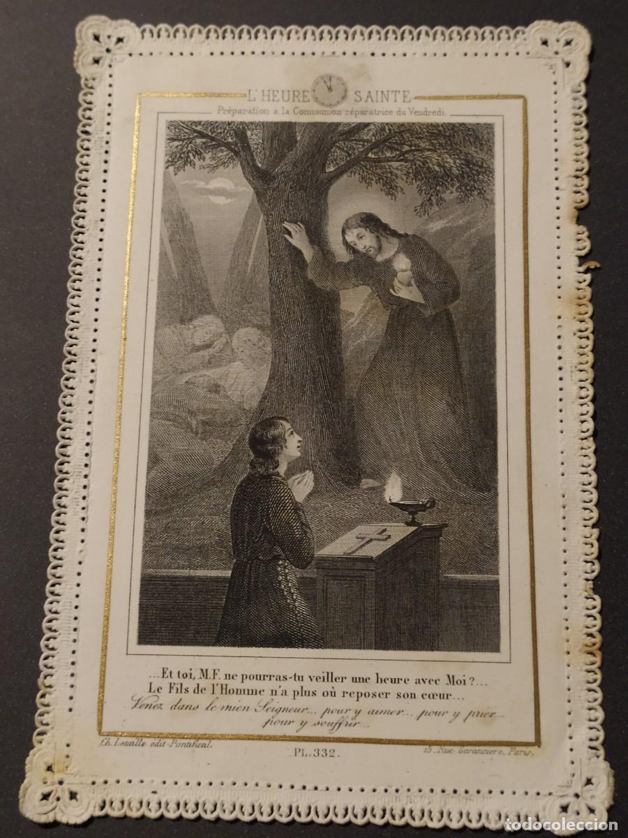 Postcards: ESTAMPA TROQUELADA L&acute;HEURE SAINTE - LETAILLE PONTIFICAL PARIS