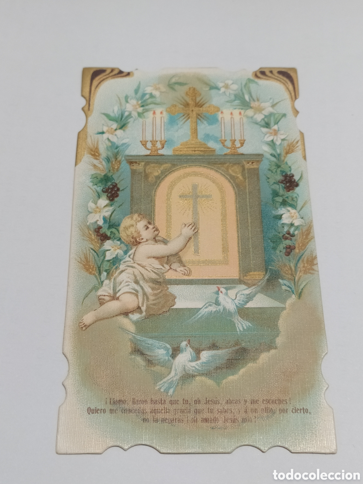 Postkarten: ESTAMPA TROQUELADA LLAMO, LLAMO A LA PUERTA HASTA QUE TU, OH JES&Uacute;S , ABRAS Y ME ESCUCHES