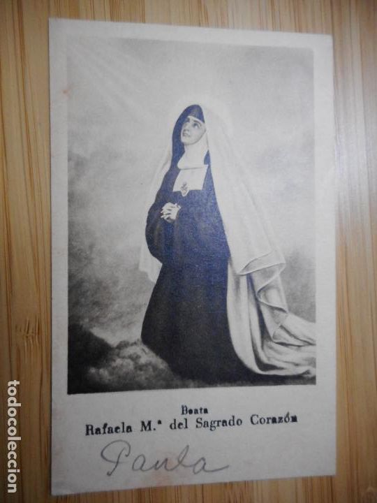 Postales: ANTIGUA ESTAMPA ORACION BEATA FAFAELA MARIA DEL SAGRADO CORAZON 1952