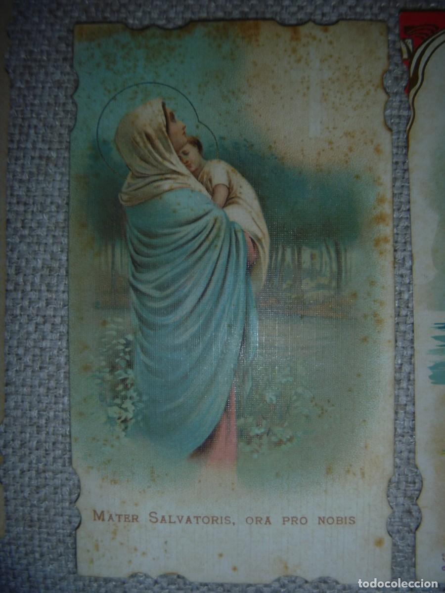 Postales: ANTIGUA ESTAMPA TROQUELADA MAR&Iacute;A MADRE DEL SALVADOR PLEGARIA DE LOS QUE GIMEN SIGLO XIX 1897