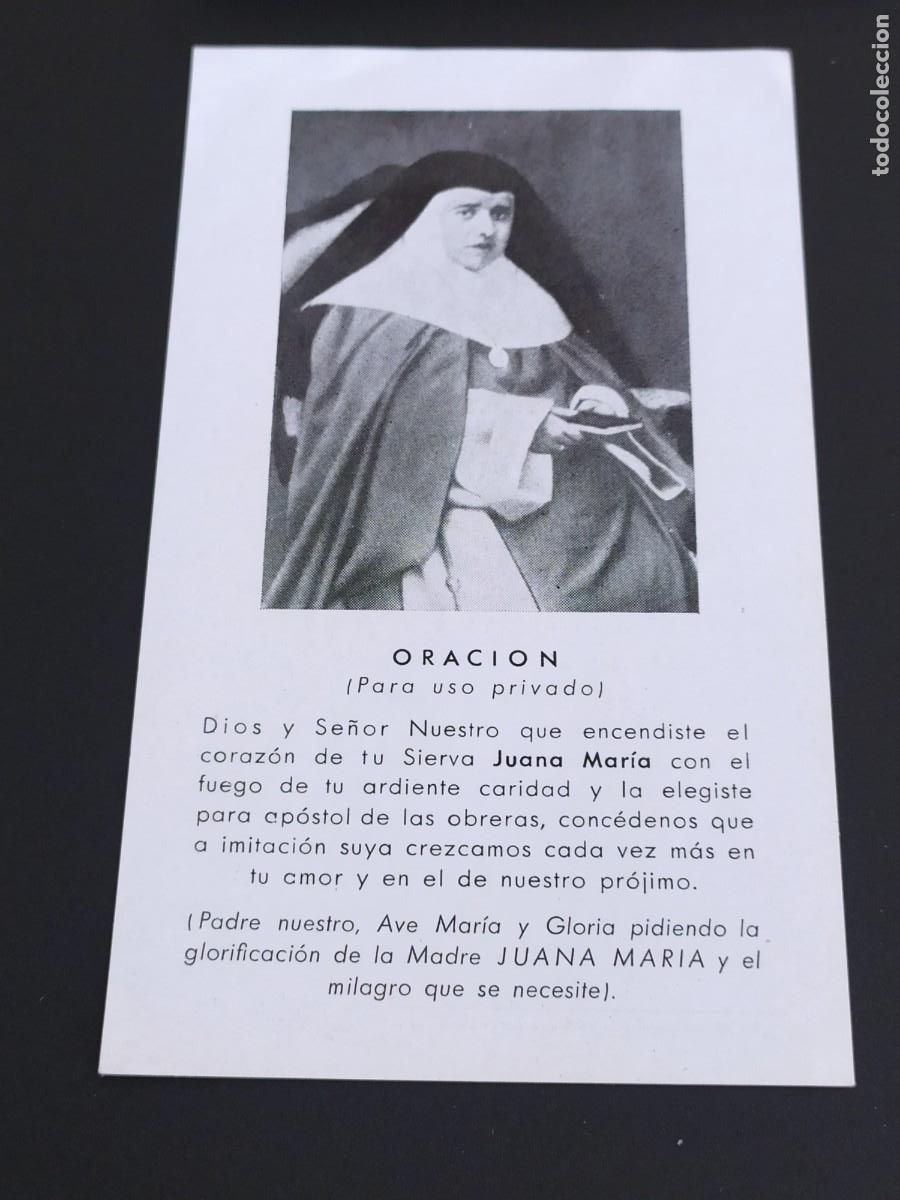 Cartoline: M. JUANA MAR&Iacute;A CONDESA - ORACI&Oacute;N
