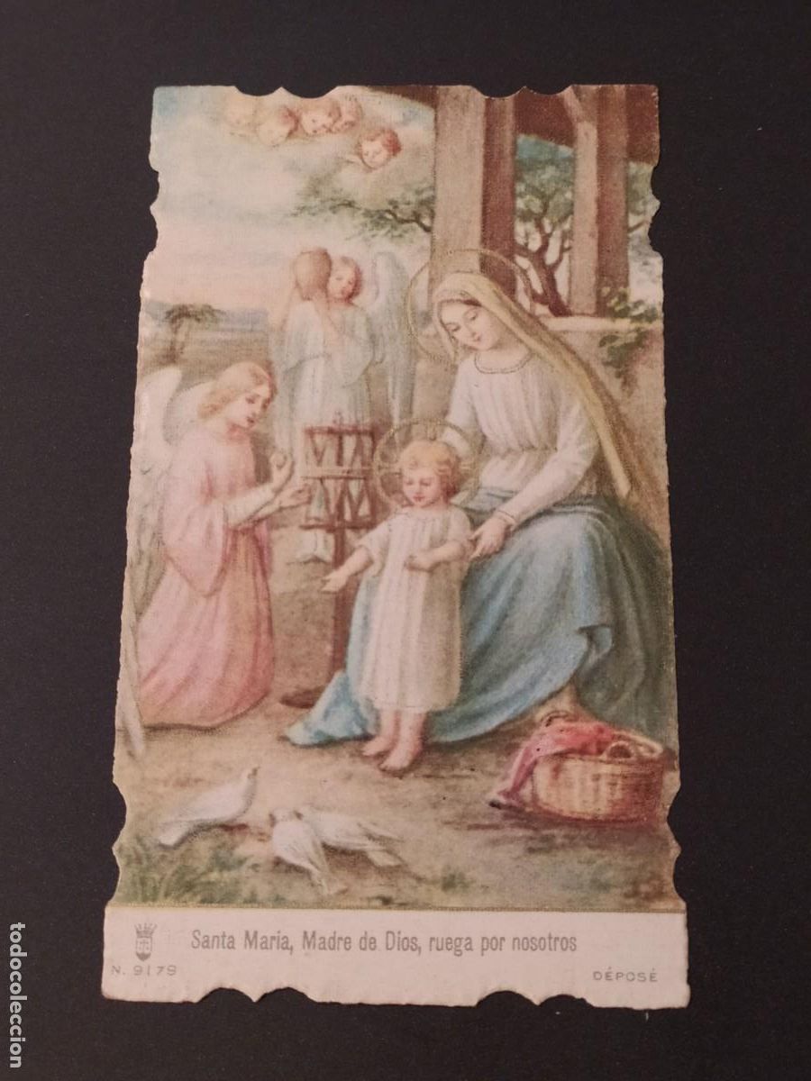 Postkarten: ESTAMPA TROQUELADA DE 1934 N&deg; 9179 - SANTA MAR&Iacute;A, MADRE DE DIOS - MISIONEROS DE LA PRECIOSA SANGRE