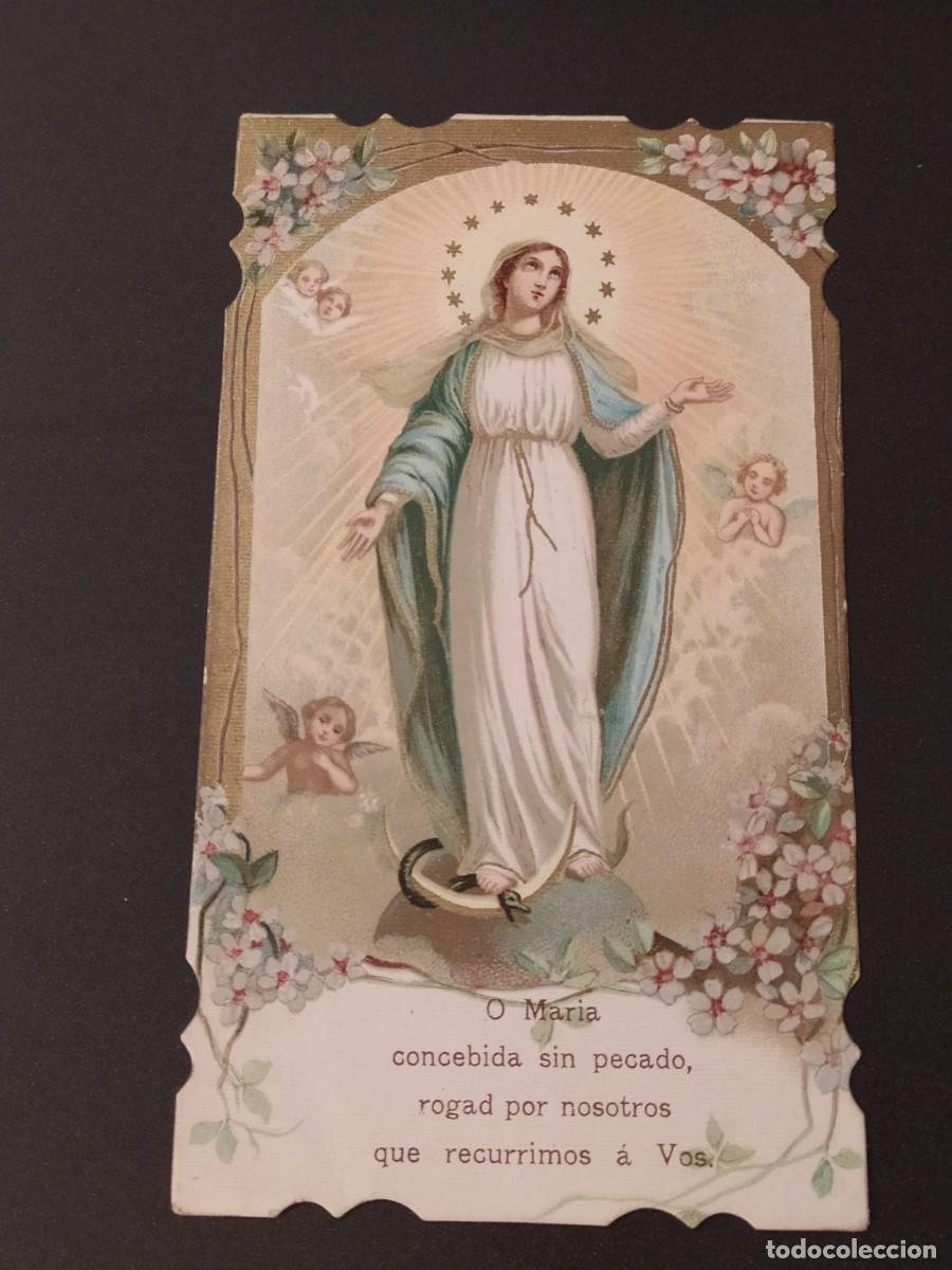 Postales: ESTAMPA TROQUELADA - OH MAR&Iacute;A CONCEBIDA SIN PECADO