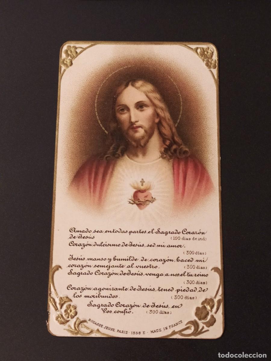 Postales: SAGRADO CORAZ&Oacute;N DE JES&Uacute;S- ED. BOUASSE JEUNE 1358 E PARIS - CON RELIEVE EN LAS ESQUINAS