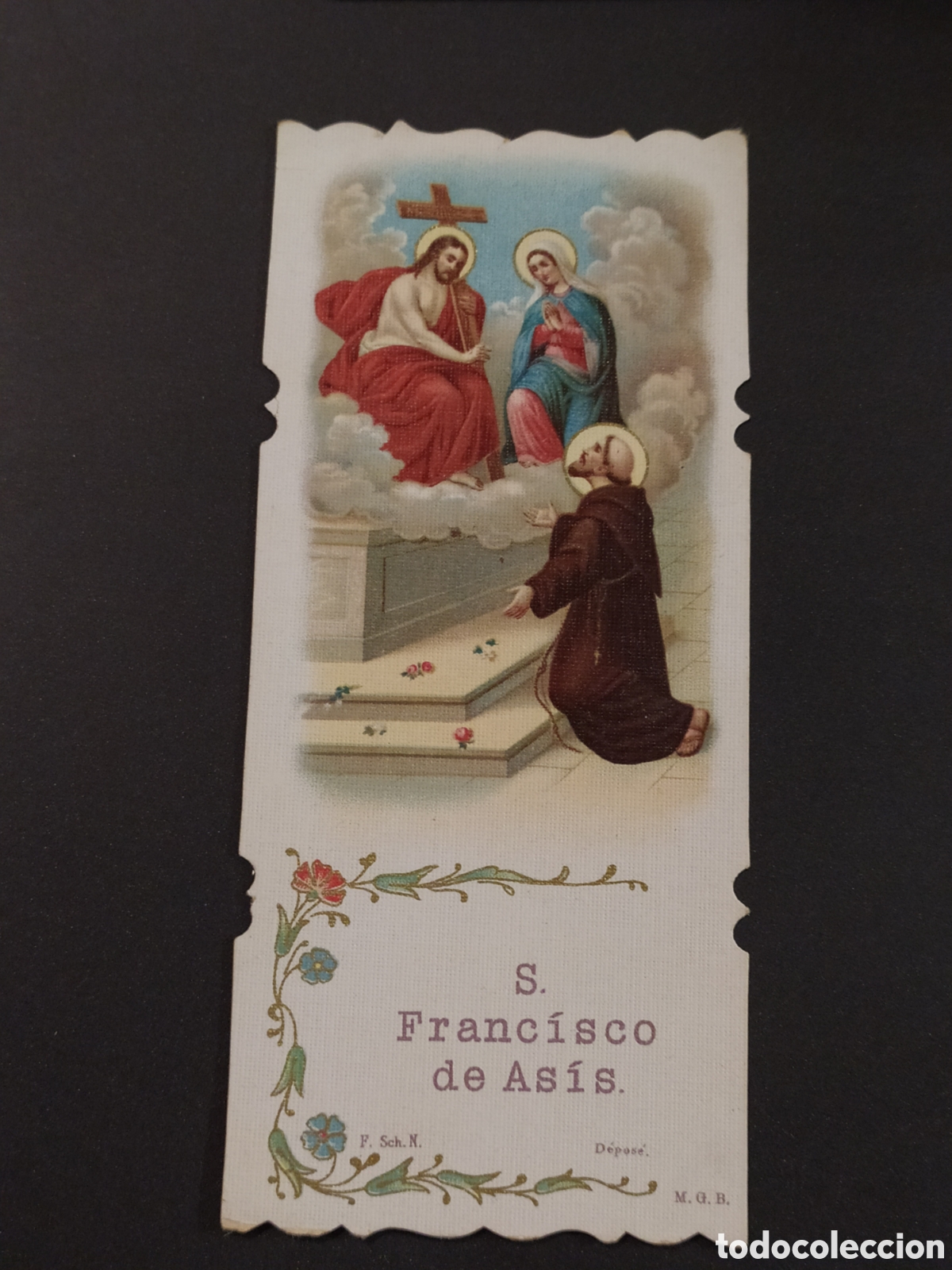 Postales: ESTAMPA TROQUELADA - SAN FRANCISCO DE ASIS - ARCHICOFRAD&Iacute;A DE INDIGNOS ESCLAVOS DEL SMO.