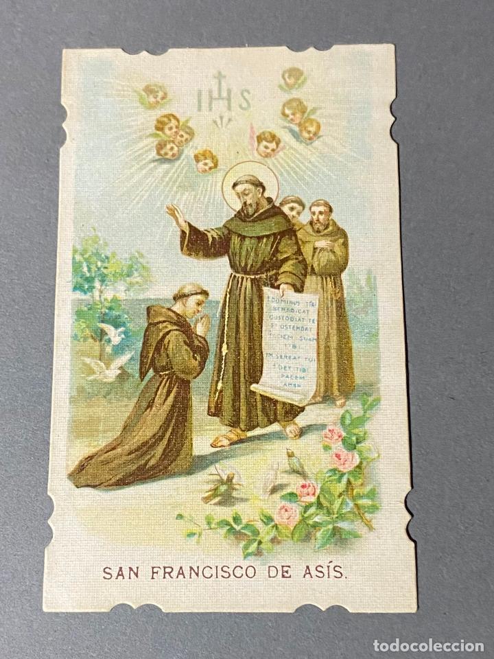 Postales: 139.- Estampa san Francisco de Asis. Troquelada