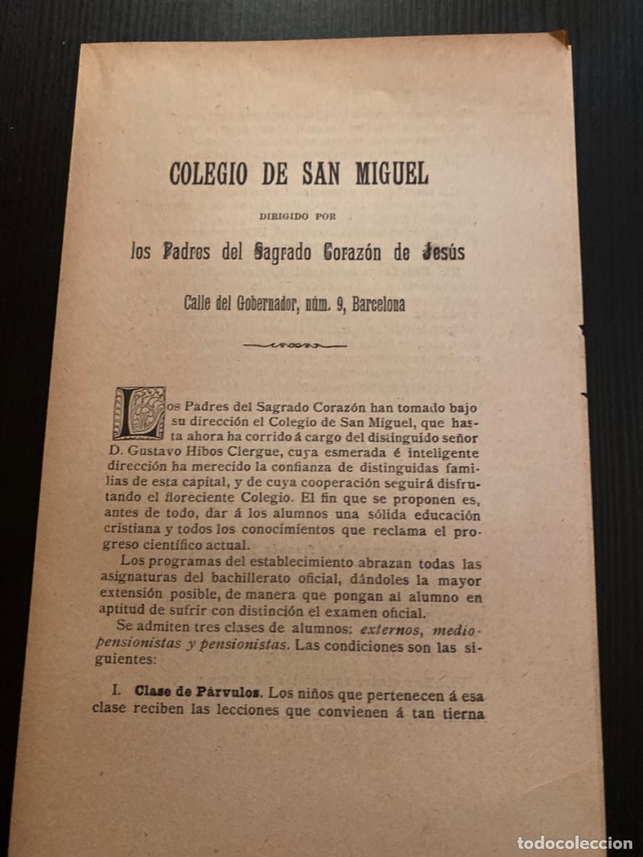 Postales: Religi&oacute;n publicidad Colegio San Miguel padres Sagrado coraz&oacute;n de Jes&uacute;s Calle del gobernador