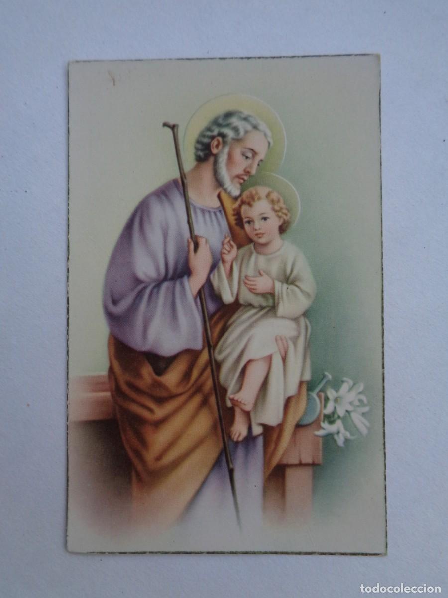 Postales: BONITA POSTAL CON DIBUJO DE SAN JOSE Y EL NI&Ntilde;O JESUS. A&Ntilde;OS 40, ESCRITA EN 1953