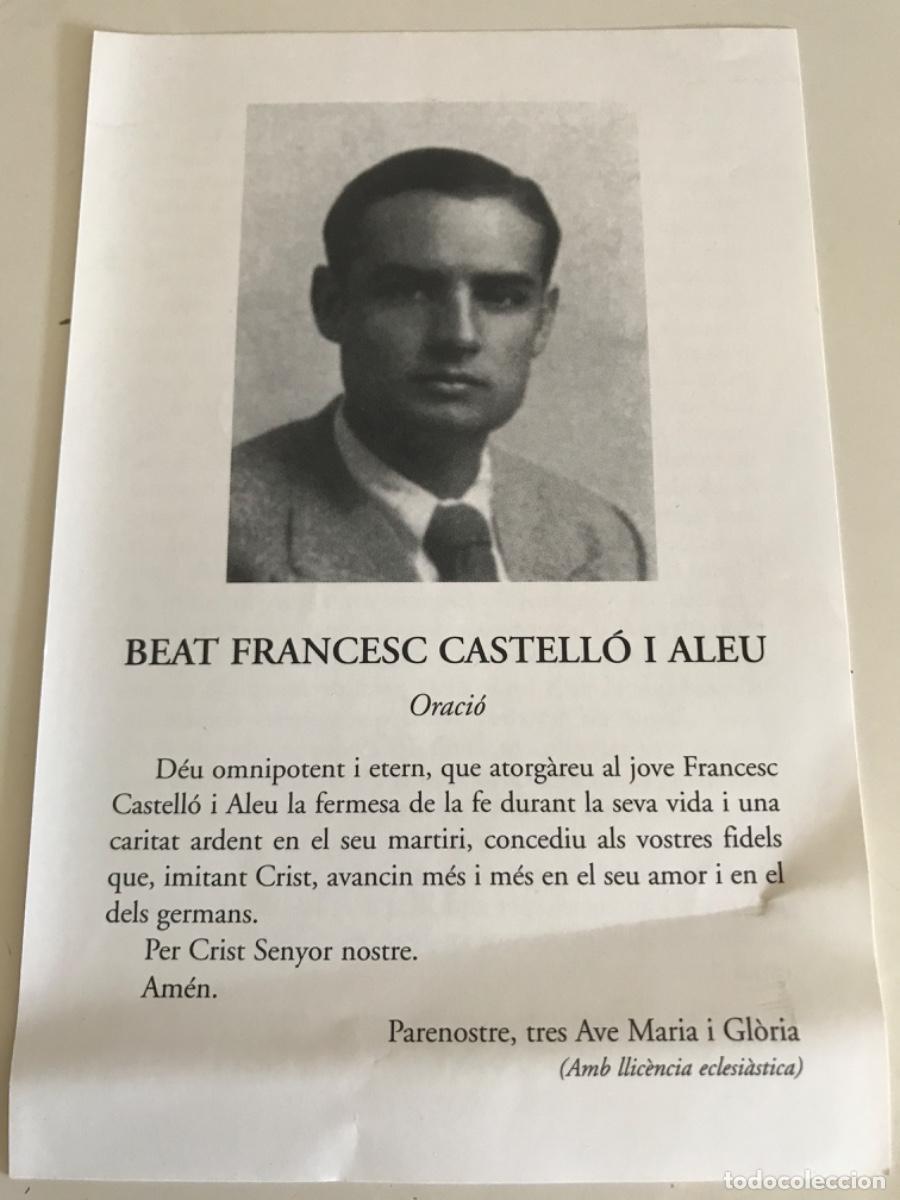 Postales: FOLLETO. Beat Francesc Castell&oacute; i Aleu. Biografia