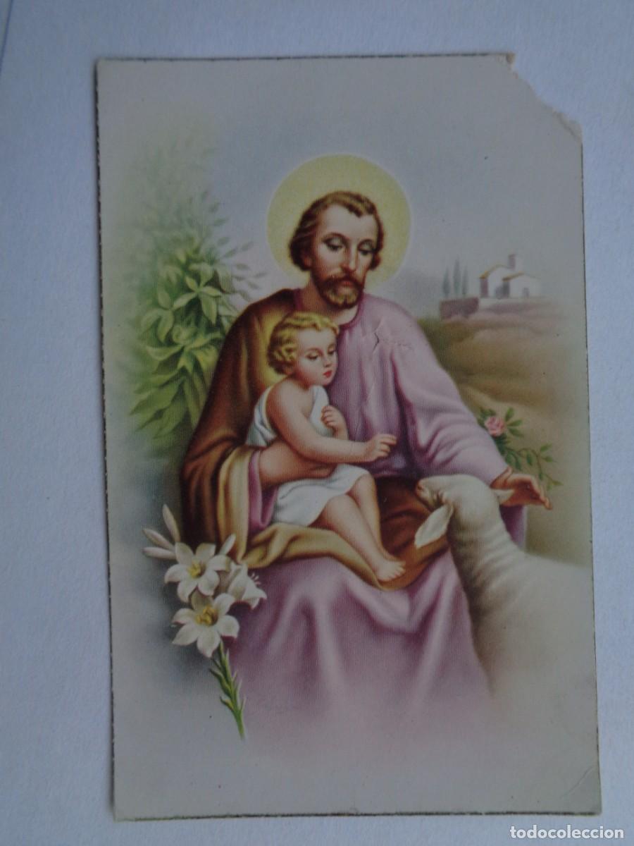Postales: BONITA POSTAL CON DIBUJO DE SAN JOSE CON EL NI&Ntilde;O JESUS. A&Ntilde;OS 40