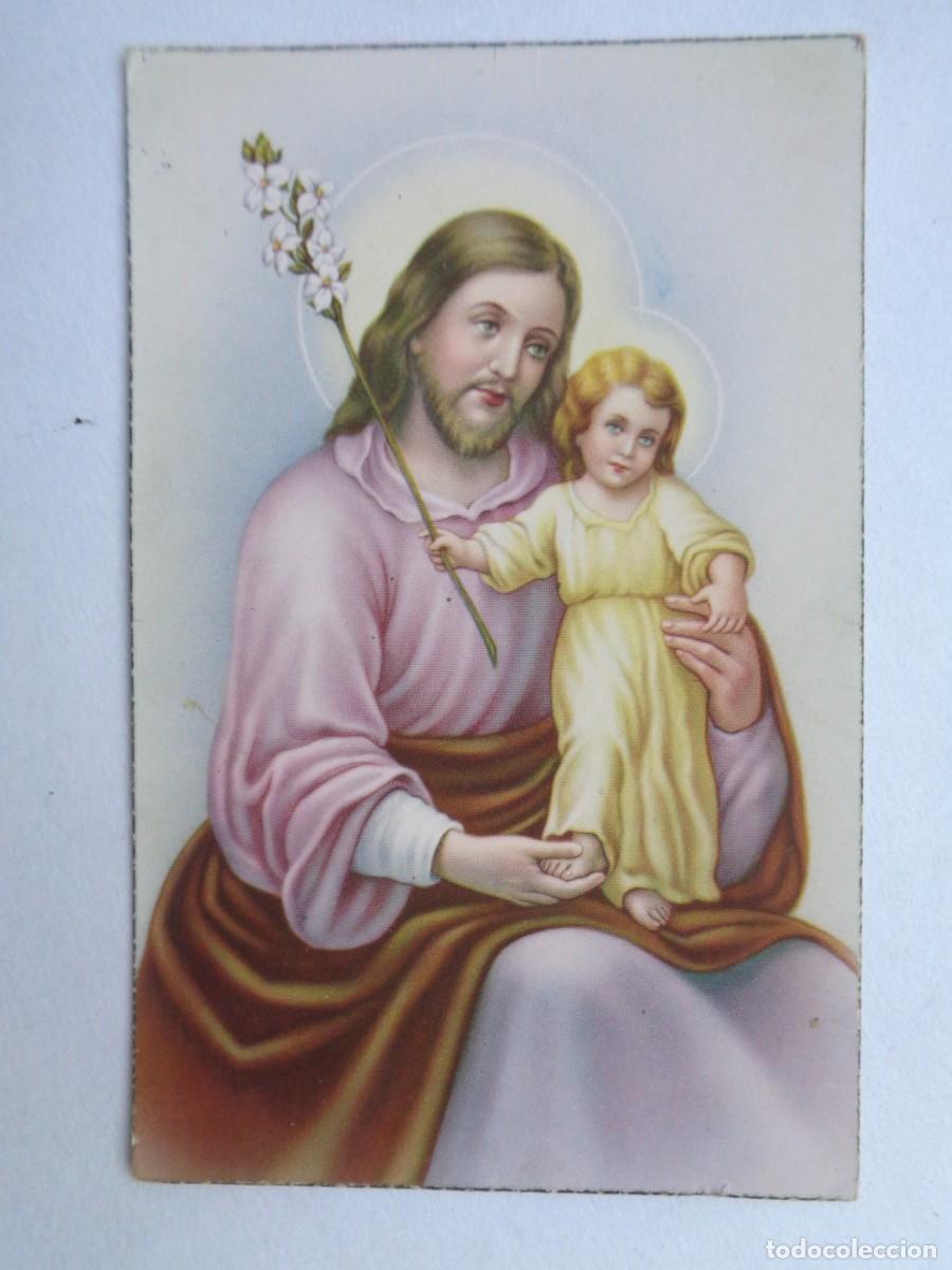 Postales: BONITA POSTAL CON DIBUJO DE SAN JOSE CON EL NI&Ntilde;O JESUS. A&Ntilde;OS 40