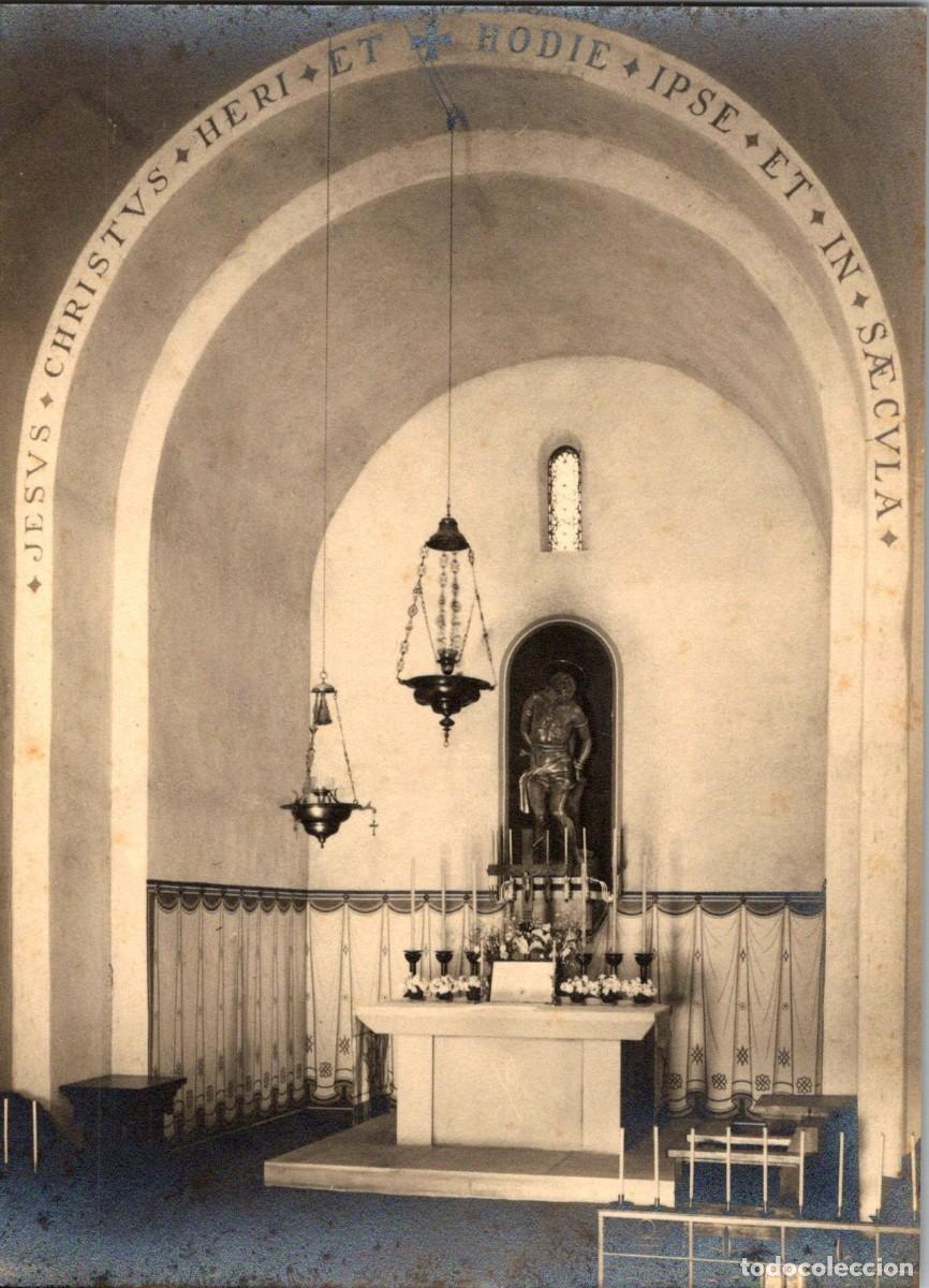 Postais: Esgl&eacute;sia Parroquial de Montmajor -18.06.1946-Consagraci&oacute; Altar Major-Abat Escarr&eacute; - D&iacute;ptic 140x103mm
